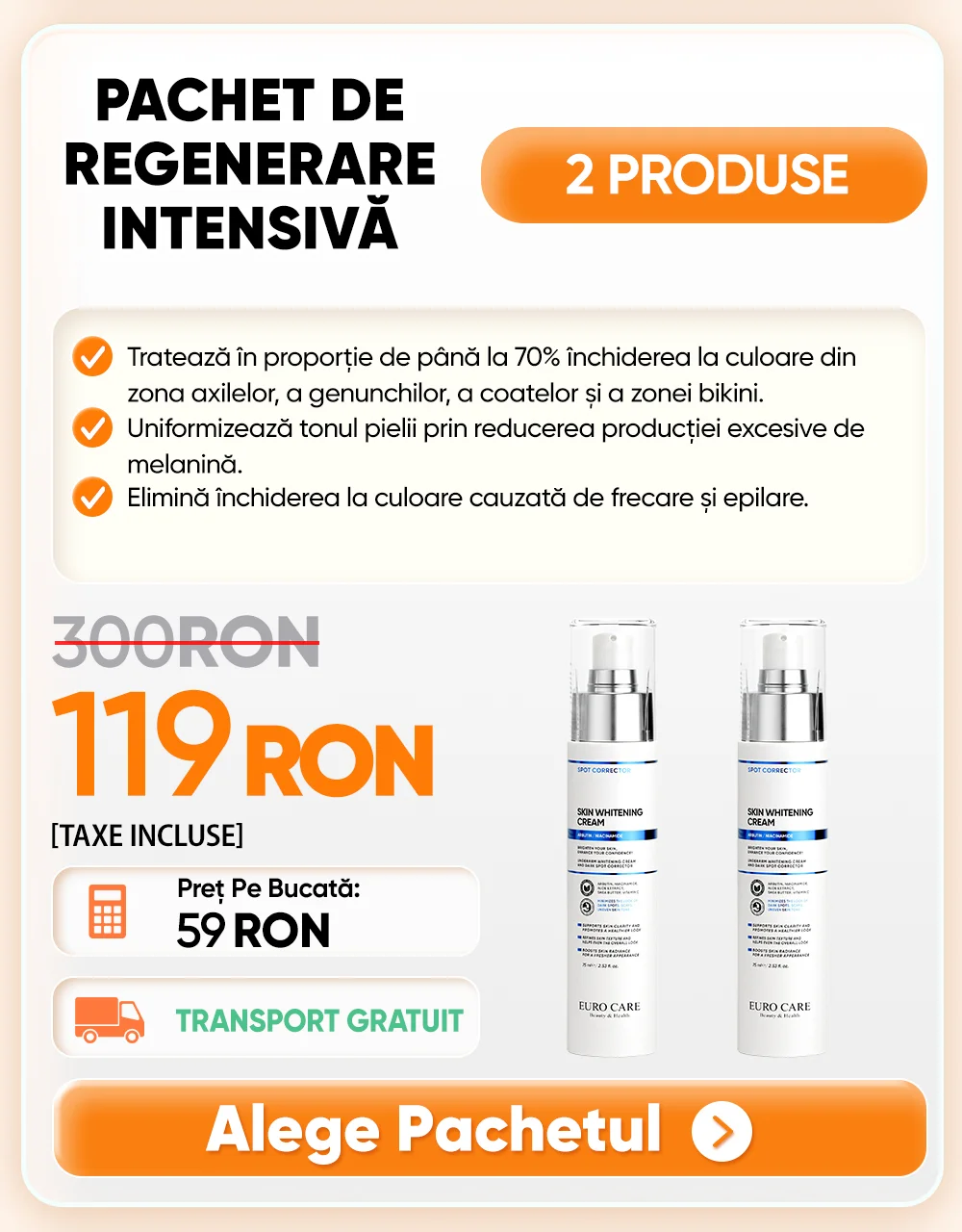Euro Care Whitening Cream x 2